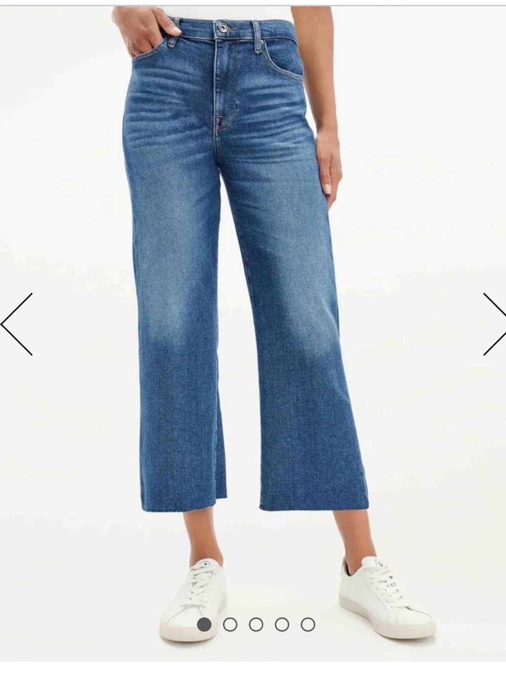 Splendid High Waist Crop Wide Leg Jeans